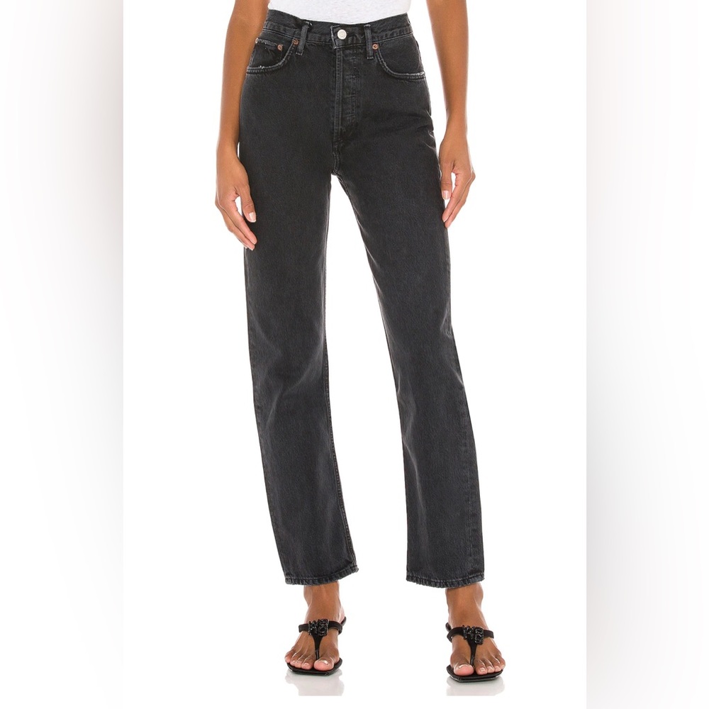 Agolde 90s pinched waist jeans in black size 28